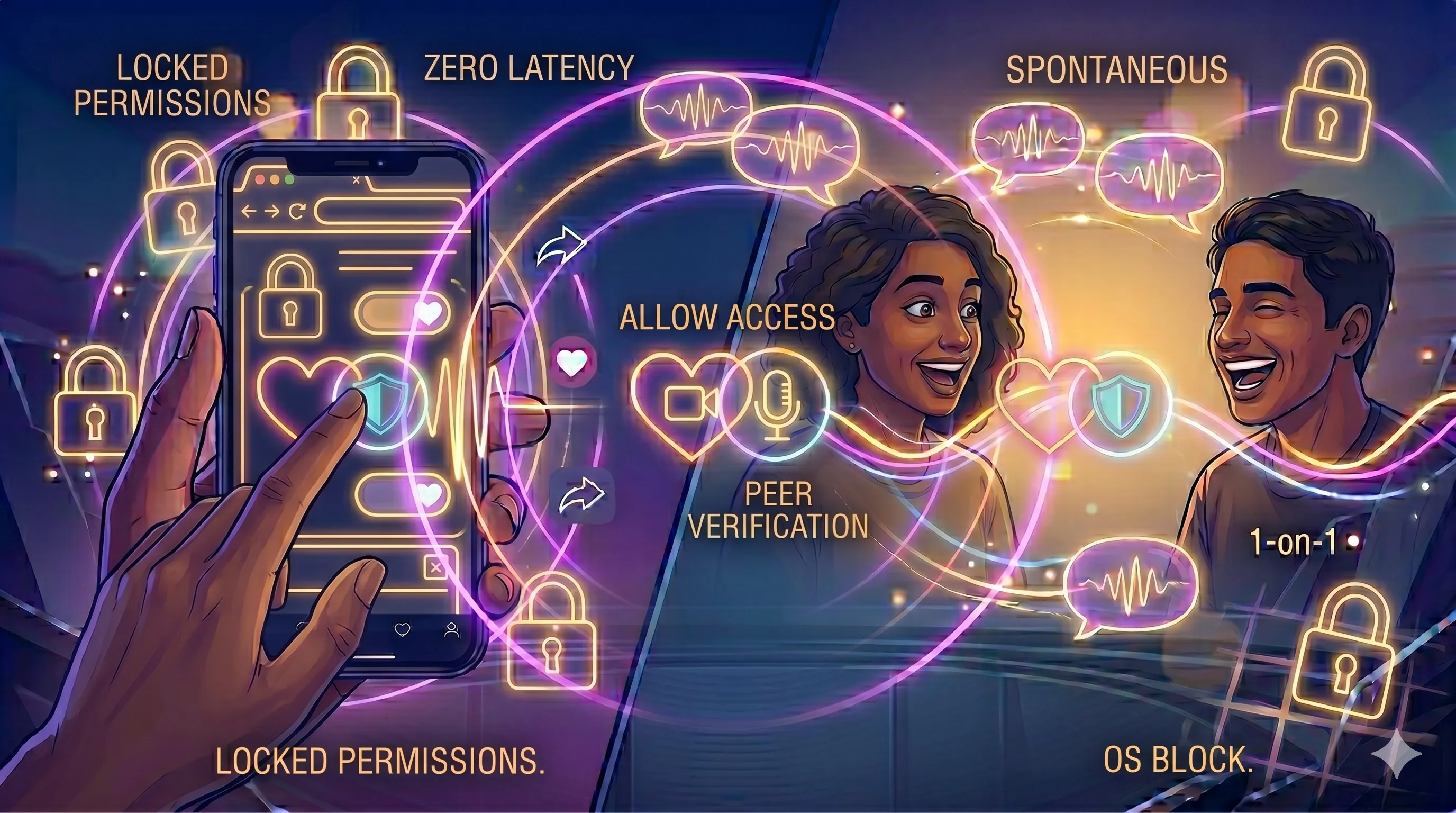Educational illustration of camera and microphone browser settings
