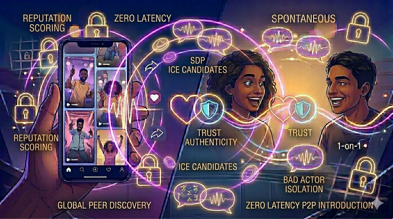 Illustration of a high-quality, respectful matching system in video chat